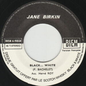 7" | Jane Birkin - Black ... White (English version) / Black ... White (version Francais) - Afbeelding 2