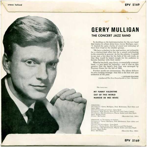 7" | Gerry Mulligan And The Concert Jazz Band – My Funny Valentine / Out of this World / Manoir de mes Reves