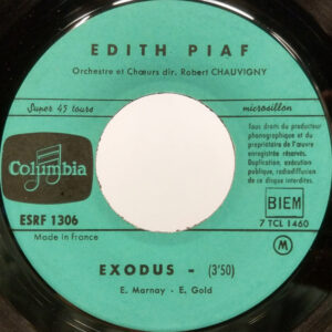7" | Edith Piaf - Exodus / Marie Trottoir / Dans leur Baisser - Afbeelding 2