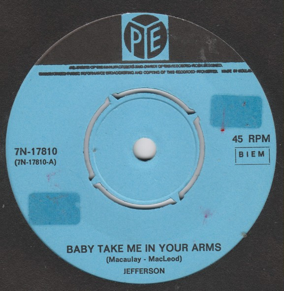7" | Jefferson - Baby Take me in your Arms / I Fell Flat on my Face