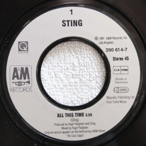12" | Sting - All This Time / I Miss You Kate (instr.) / King of Pain (live) - Afbeelding 2