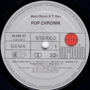 Marc Bolan &T. Rex - Pop Chronik (2 LP) - Afbeelding 2