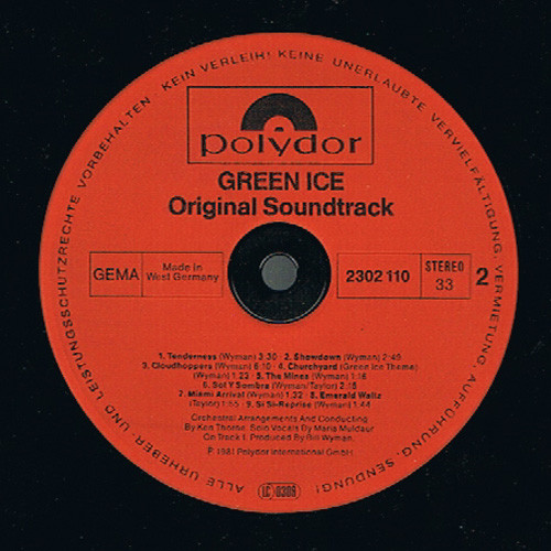 Bill Wyman - Green Ice, music from the motion picture