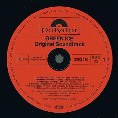 Bill Wyman - Green Ice, music from the motion picture