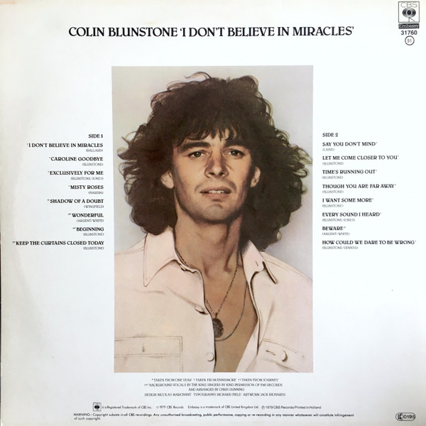 Colin Blunstone - I Don't Believe in Miracles