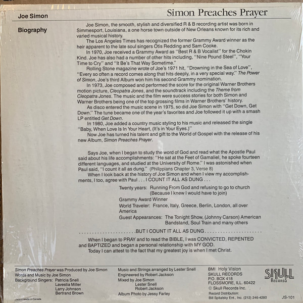 Joe Simon - Simon Preaches Prayer
