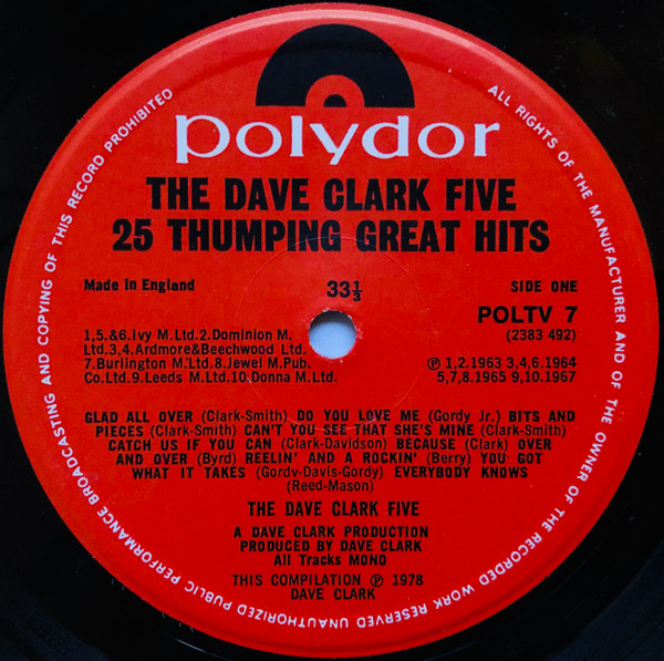 Dave Clark Five - Twenty-Five Thumping Great Hits