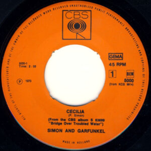 7" | Simon and Garfunkel - Cecilia / So Long, Frank Lloyd Wright - Afbeelding 2