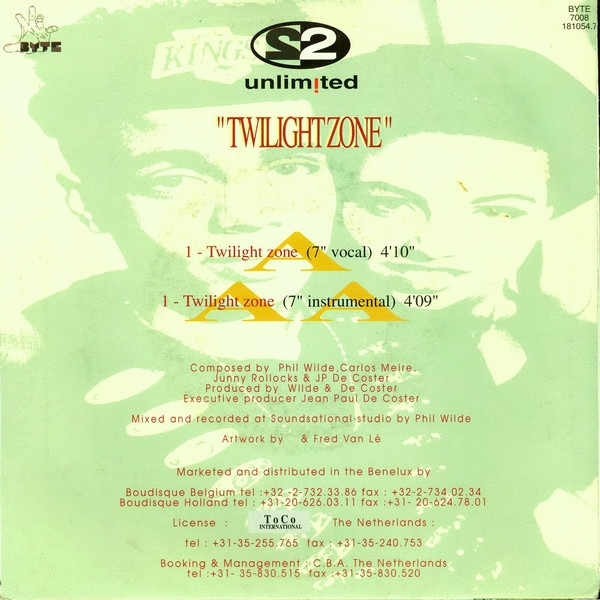 7" | 2 Unlimited - Twilight Zone (vocal) / Twilight Zone (instr.)