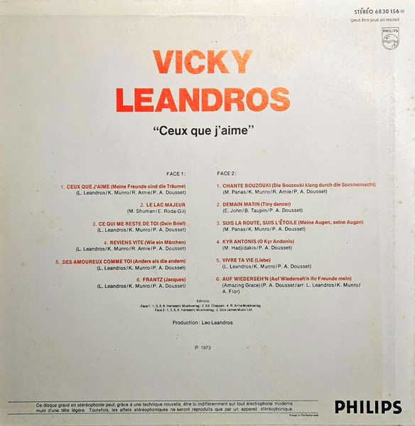 Vicky Leandros – Ceux Que J'Aime