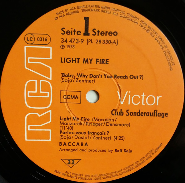 Baccara - Light my Fire