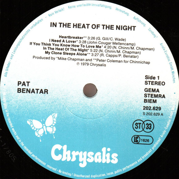 Pat Benetar - In the Heat of the Night
