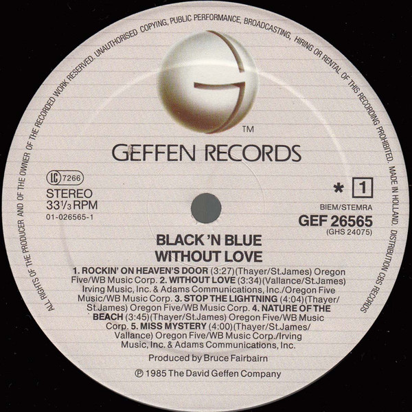 Black 'n Blue - Without Love