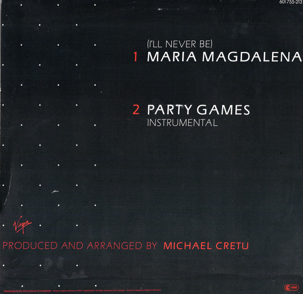 12" | Sandra - (I'll never be) Maria Magdalena
