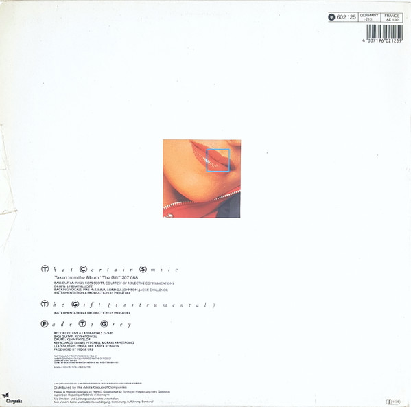 12" | Midge Ure - That Certain Smile