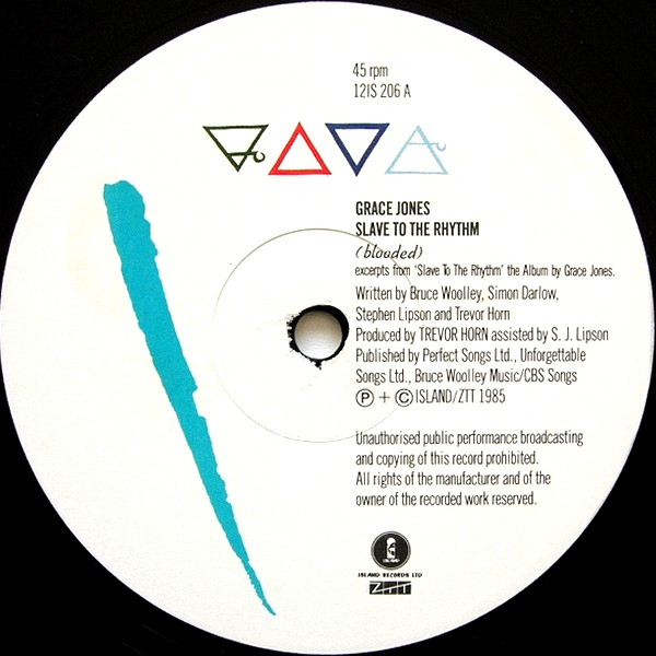 12" | Grace Jones - Slave to the Rhythm