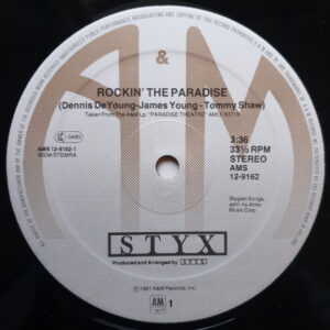 12" | Styx - Rockin' the Paradise - Afbeelding 2
