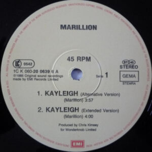 12" | Marillion - Kayleigh (alternative mix) / Kayleigh (extended version) - Afbeelding 2