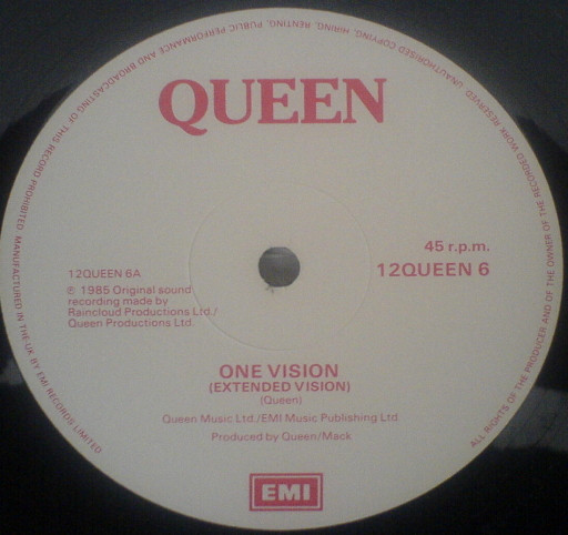 12" | Queen - One Vision (ext. version)