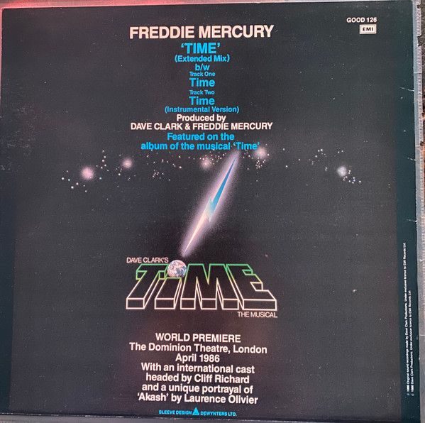 12" | Freddie Mercury - Time (ext. mix) from the musical Time