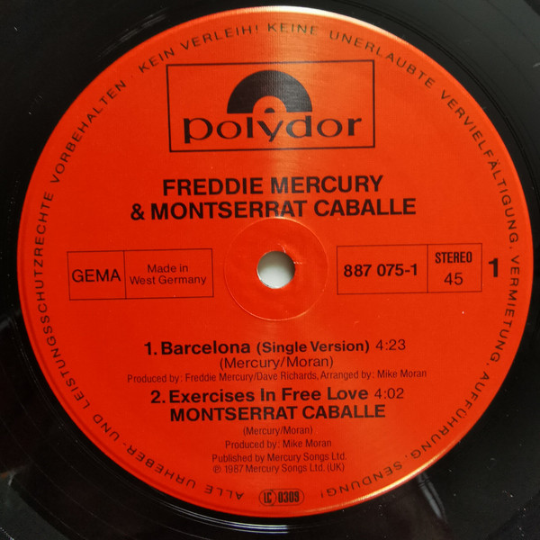 12" | Freddie Mercury & Montserat Caballe - Barcelona