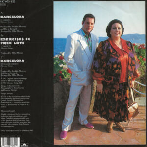 12" | Freddie Mercury & Montserat Caballe - Barcelona - Afbeelding 3