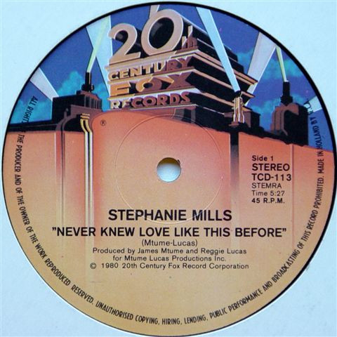 12" | Stephanie Mills - Never Knew Love like this Before (special 12" disco mix)