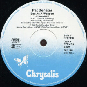 12" | Pat Benatar - Sex as a Weapon (ext. mix) - Afbeelding 2