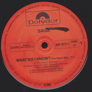 12" | Saga - What do I Know (the Shack mix) - Afbeelding 2