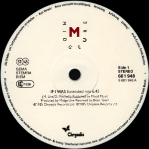 12" | Midge Ure - If I Was (extended mix) - Afbeelding 2