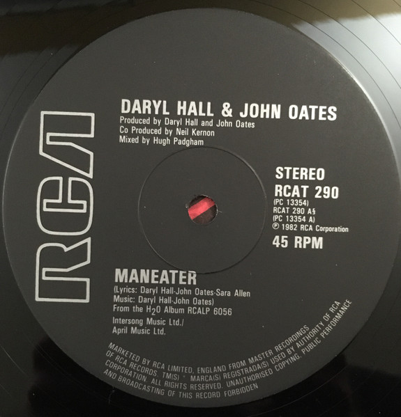 12" | Daryl Hall and John Oates - Maneater