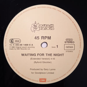 12" | Saxon - Waiting for the Night (extended version) - Afbeelding 2