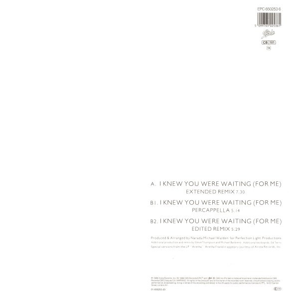 12" | Aretha Franklin & George Michael - I Knew You were Waiting (ext. remix)