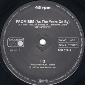12" | IQ - Promises (as the Years Go By) - Afbeelding 2