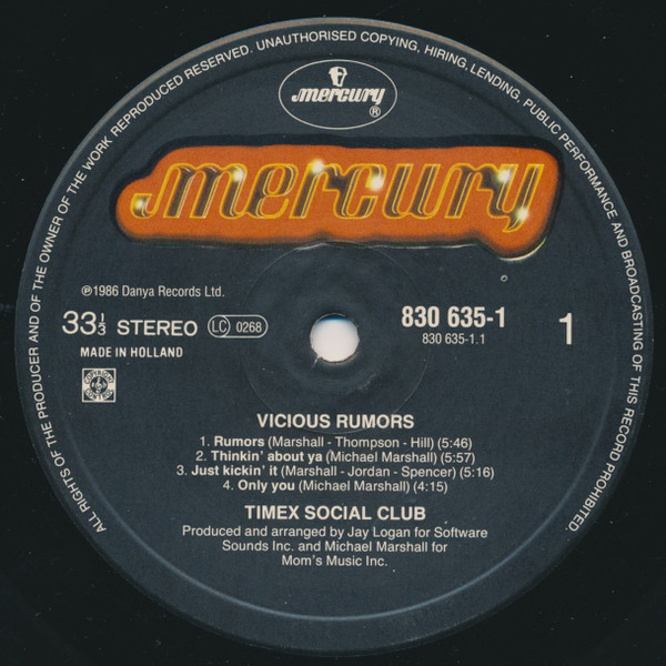 Timex Social Club - Vicious Rumours ... the Album