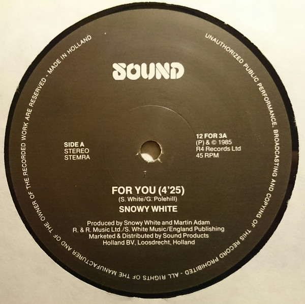 12"| Snowy White - For You (extended version)
