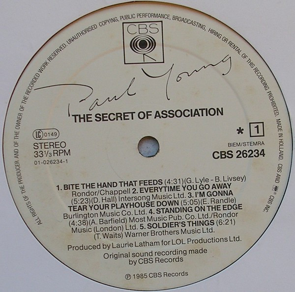 Paul Young - The Secret of Association