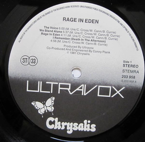 Ultravox - Rage in Eden