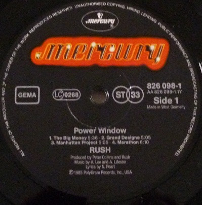 Rush - Power Window