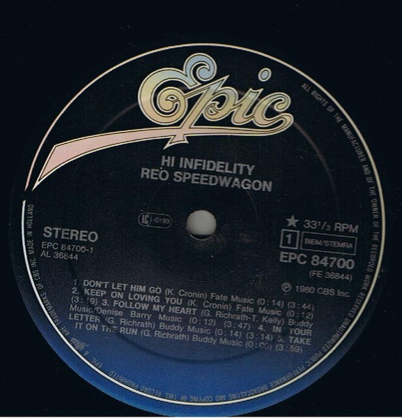 REO Speedwagon - Hi Infidelity