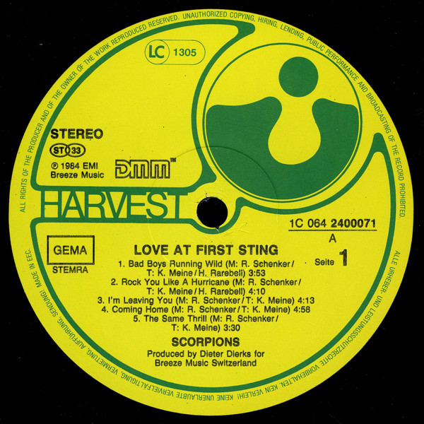 Scorpions - Love at First Sting