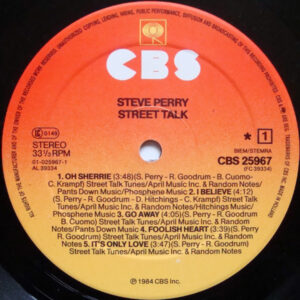 Steve Perry - Street Talk - Afbeelding 2