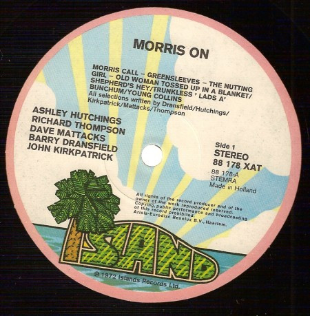 Ashley Hutchings • Richard Thompson • Dave Mattacks • John Kirkpatrick • Barry Dransfield – Morris On