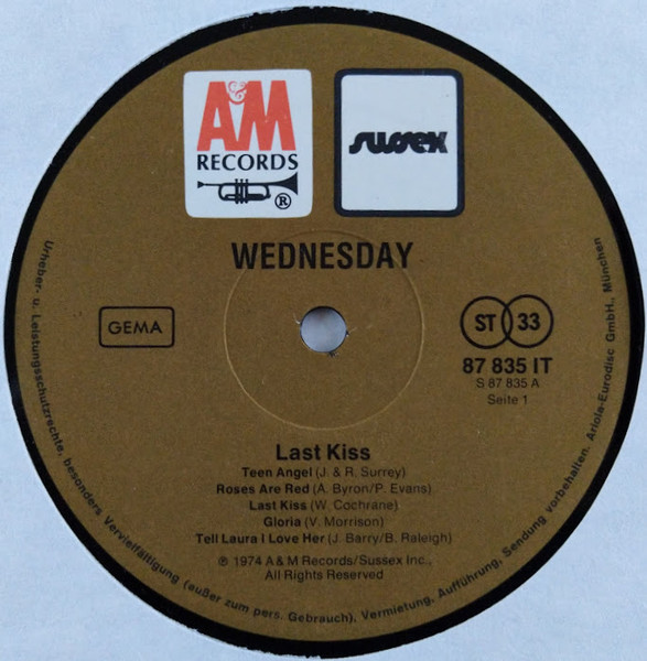 Wednesday – Last Kiss