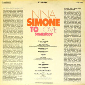 Nina Simone – To Love Somebody - Afbeelding 3