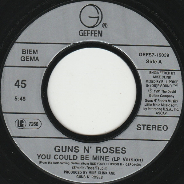 7" | Guns 'n Roses - You Could Be Mine / Civil War