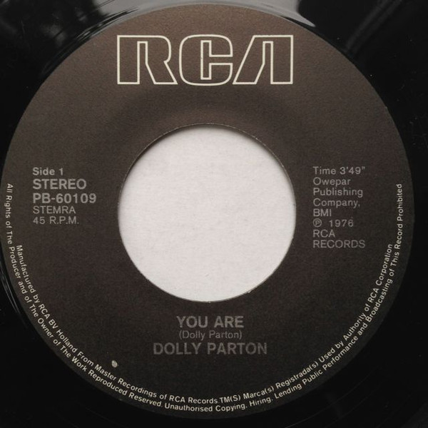 7" | Dolly Parton - You Are / Jealous Heart