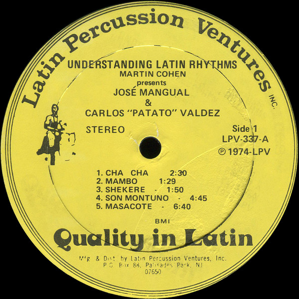 Jose Mangual and Carlos 'Patato' Valdez - Understanding Latin Rhythms (vol. 1)