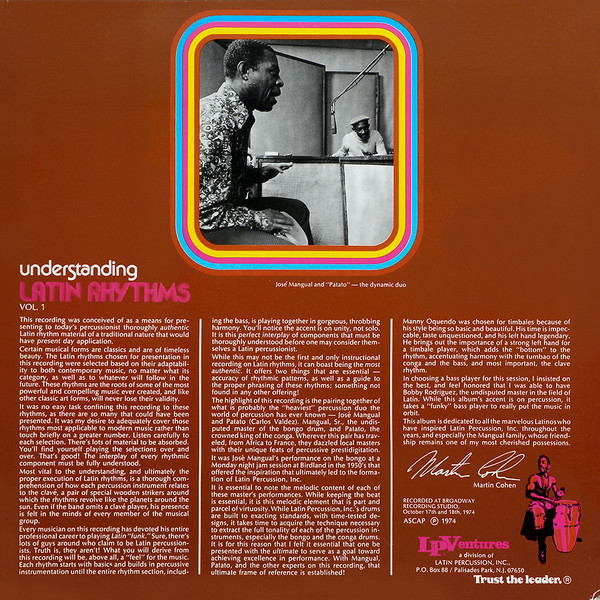 Jose Mangual and Carlos 'Patato' Valdez - Understanding Latin Rhythms (vol. 1)