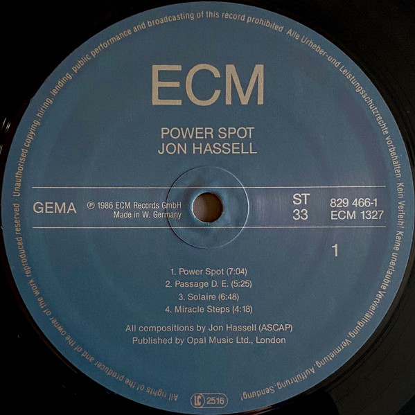 Jon Hassel - Power Spot